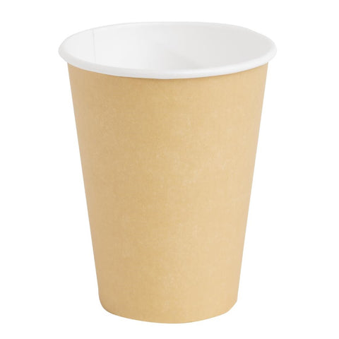 Fiesta Recyclable Coffee Cups Single Wall Kraft 340ml / 12oz (Pack of 1000)