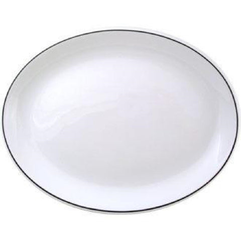 Churchill Black Line Oval Platters 254mm (Pack of 12)