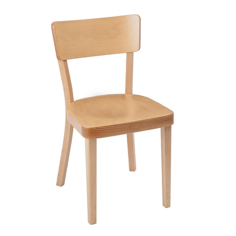 Fameg Plain Side Chairs Natural Beech (Pack of 2)