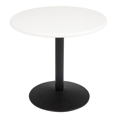 Bolero Pre-drilled Round Tabletop White 800mm