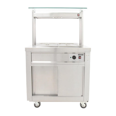 Parry Hot Cupboard with Dry Bain Marie Top and Quartz Heated Gantry FS-HB2PACK