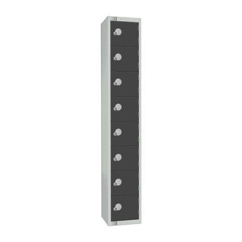 Elite Eight Door Coin Return Locker Graphite Grey