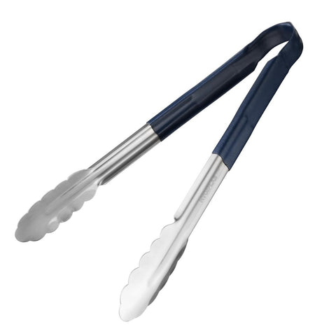 Hygiplas Colour Coded Blue Serving Tongs 300mm