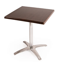 Bolero Square Dark Brown Table Top and Base Combo 600mm