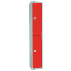 Elite Double Door Padlock Locker Red Steel