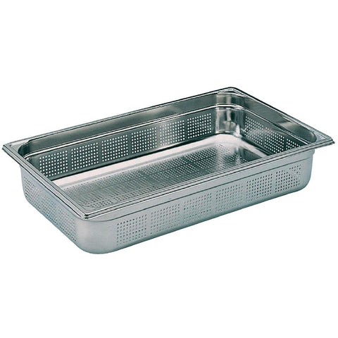 Matfer Bourgeat Stainless Steel Perforated 1/1 Gastronorm Tray 100mm