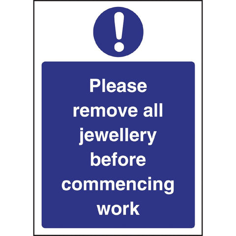 Vogue Remove Jewellery Sign