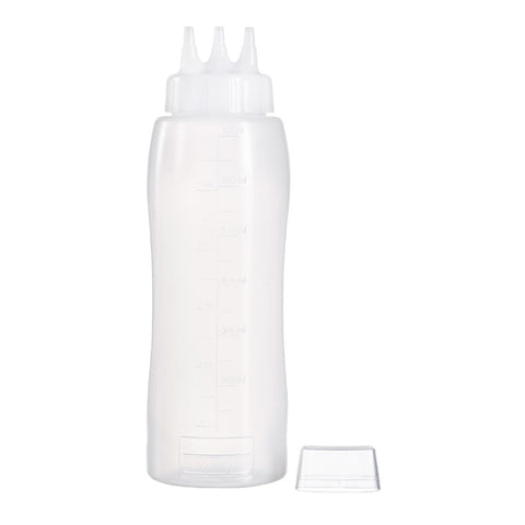 Araven Squeeze Sauce Bottle 3 Nozzles 75cl White