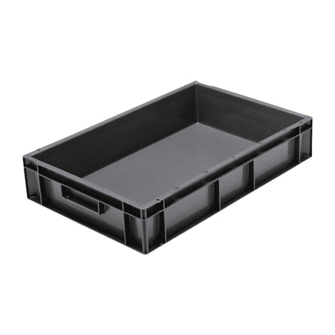 Fletcher Grey Solid Stacking Container Medium 600x400x120mm