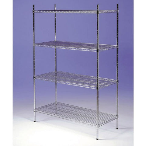 EAIS EZ Store 4 Tier Nylon Coated Wire Shelving - 1800mm High