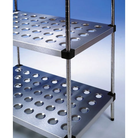 EAIS EZ Store 4 Tier Stainless Steel Perforated Shelving - 1800mm High