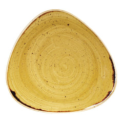 Churchill Stonecast Triangle Plate Mustard Seed Yellow 229mm (12pk)