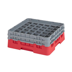 Cambro Camrack 36 Compartment Glass Rack Red 133mm