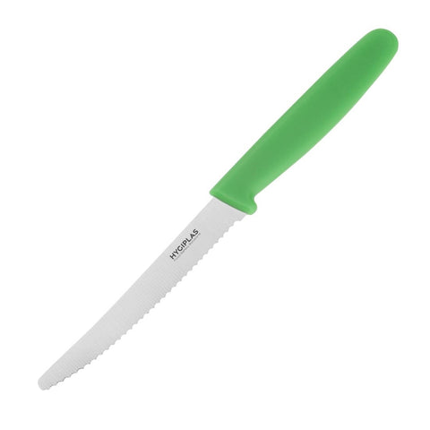 Hygiplas Serrated Tomato Knife Green 10.5cm product image