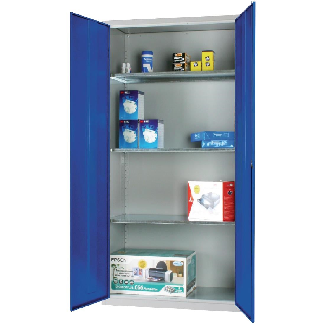 Standard Cupboard 3 Shelves Blue Doors product image