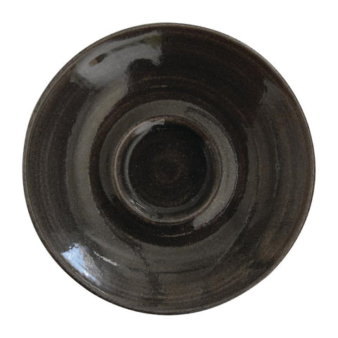 Churchill Monochrome Espresso Saucer Iron Black 114mm (Pack of 12)