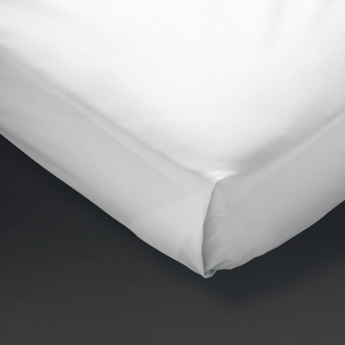 Mitre Comfort Percale Flat Sheet White Single product image