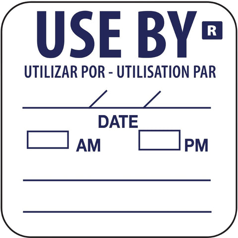 Hygiplas Removable Use By Labels (Pack of 1000)