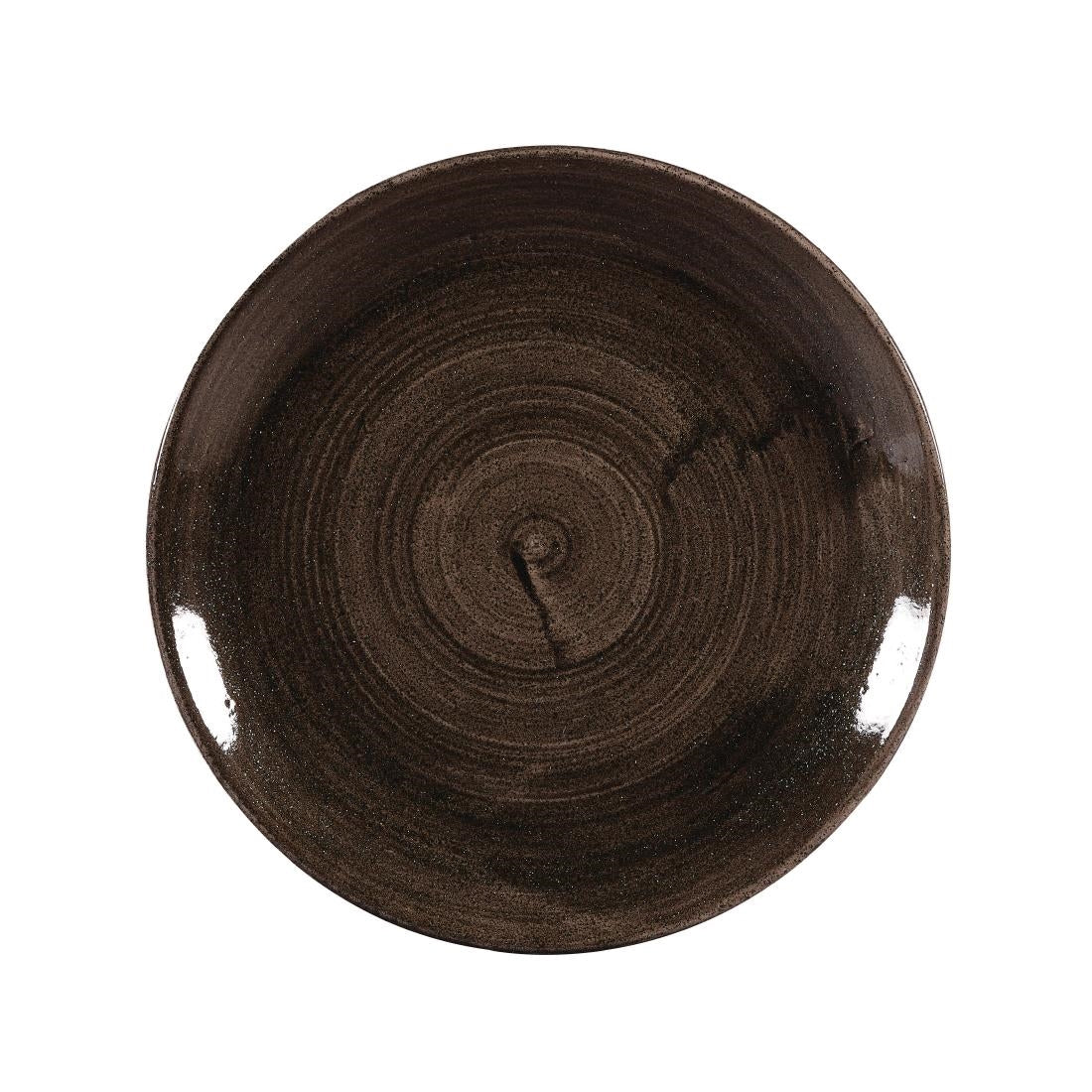Churchill Stonecast Patina Coupe Plates Black product image