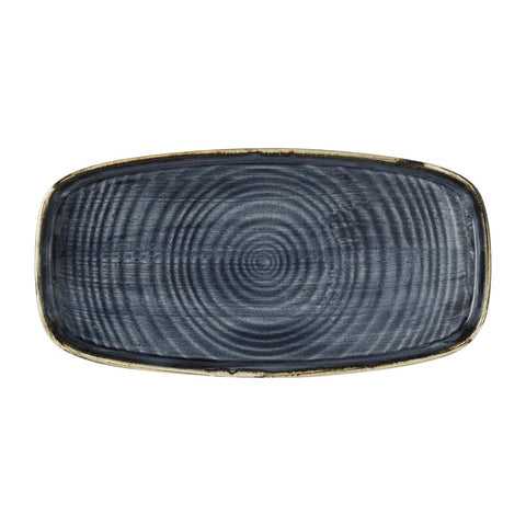 Churchill Stonecast Blueberry Chefs' Walled Oblong Plate 300mm (Pack of 6)