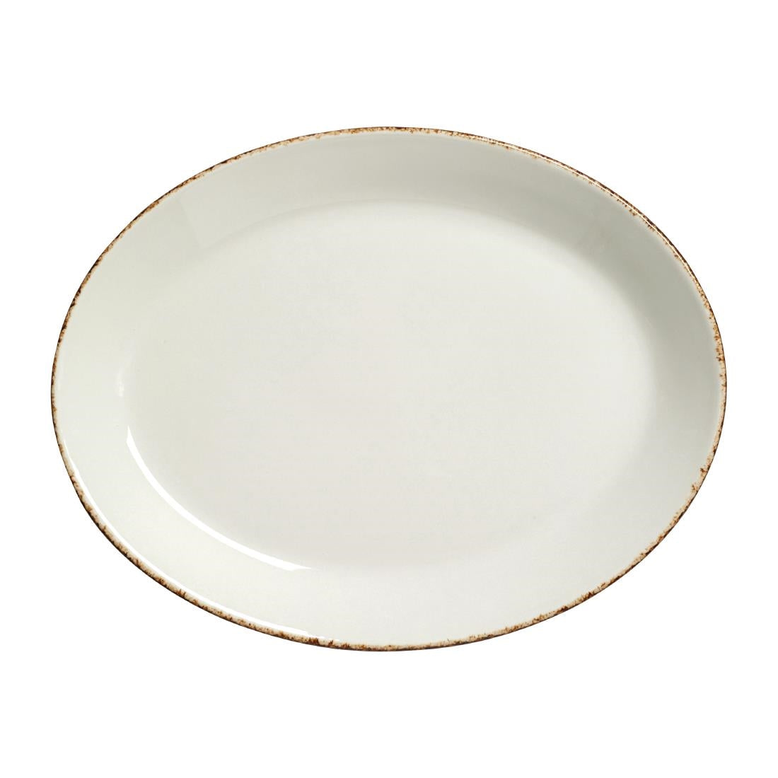 Steelite Brown Dapple Oval Coupe Plates 202mm product image