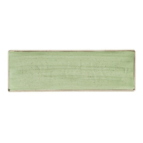 Churchill Stonecast Sage Green Oblong Plates 330 x 110mm (Pack of 6)
