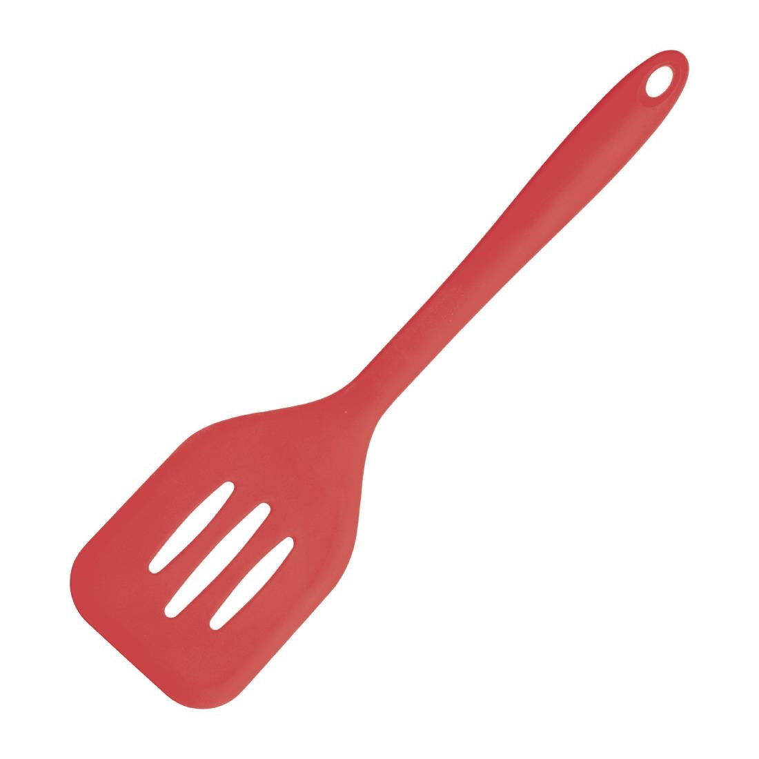 Vogue Silicone Flexible Slotted Spatula Red product image