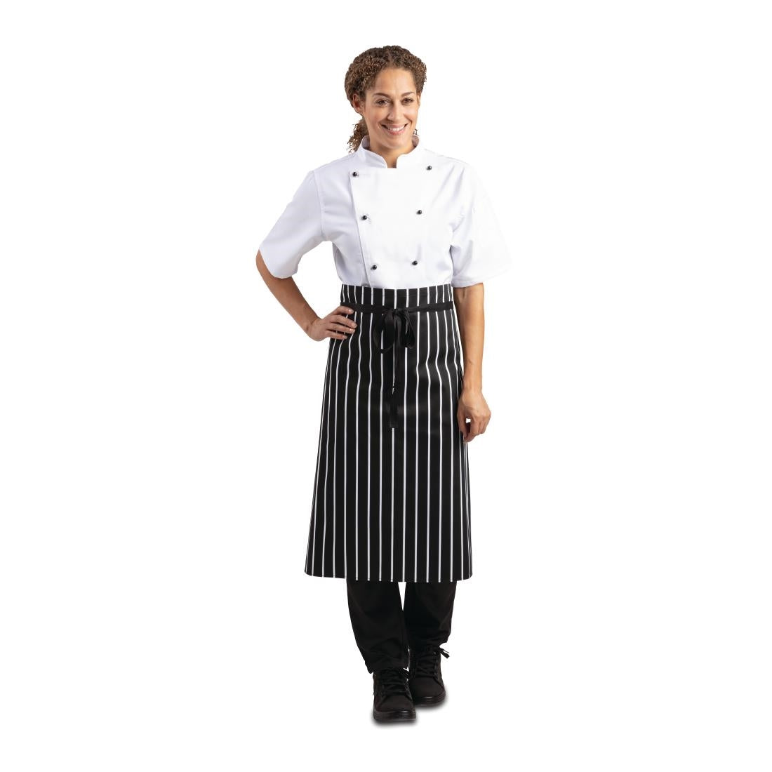 Whites Butchers Waist Apron Black and White product image