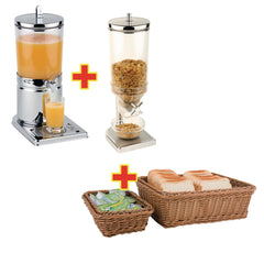 APS Breakfast Buffet Set – Cereal Dispenser, Juice Dispenser & Baskets