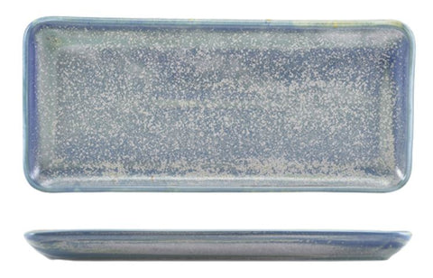 Genware NR-PSF30 Terra Porcelain Seafoam Narrow Rectangular Platter 30 x 14cm - Pack of 6