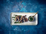 Genware NR-PSF36 Terra Porcelain Seafoam Narrow Rectangular Platter 36 x 16.5cm - Pack of 3 - Advantage Catering Equipment