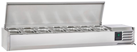 Sterling Pro Cobus SPT1600-330-SS Topping Well, Stainless Steel Lid - 7 x 1/4GN
