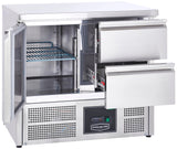 Sterling Pro Cobus SPU201-2D 230 Ltr Undermounted Counter 2 Drawers 1 Door - Advantage Catering Equipment