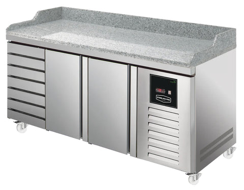 Sterling Pro Green SPI-8-200-27 Granite Top 800mm Deep Counter, 2 Doors & 7 Drawers