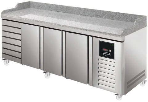 Sterling Pro Green SPI-8-250-37 Granite Top 800mm Deep Counter, 3 Doors & 7 Drawers