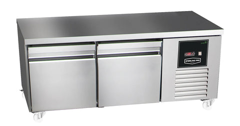 Sterling Pro Green SPI-B-135 Stainless Steel Low-Height Counter, 2 x 2/3 Drawers